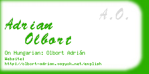 adrian olbort business card